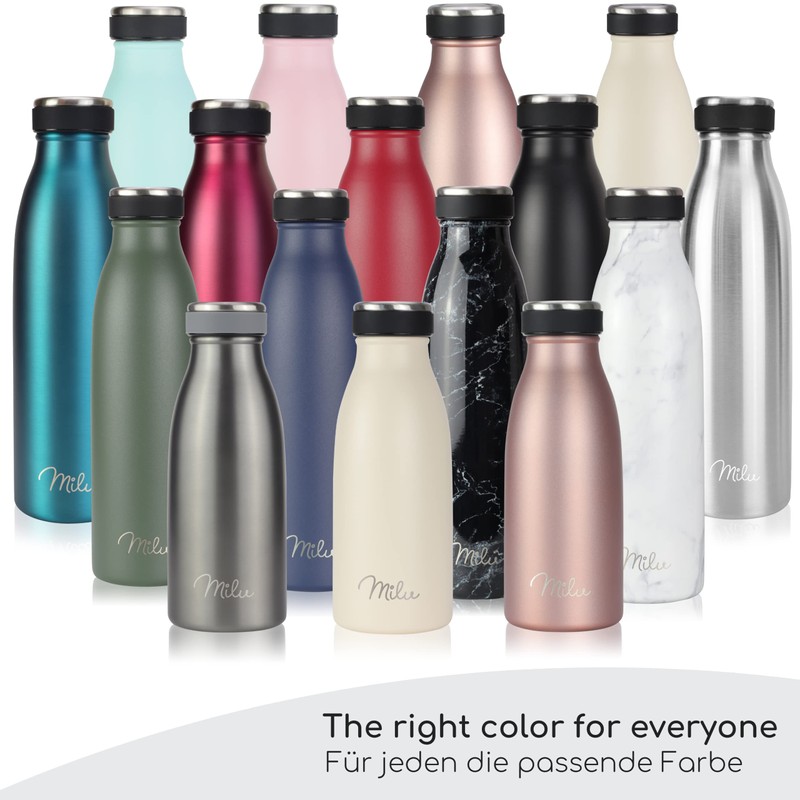Milu Stainless Steel Drinking Bottle 350 ml, 500 ml, 750