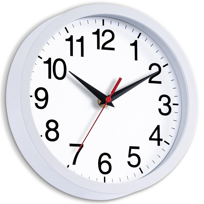 Rohioue - Reloj de pared moderno de 10 pulgadas, funciona