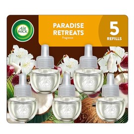 Air Wick Aromatizante de Ambiente Continuo, Paradise Retreat, 5 repuestos de 20 ml c/u