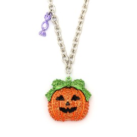 Betsey Johnson Women's Pumpkin Pendant Necklace