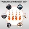 DXNQ 4 PCS Car Flame Reflective Stickers, Waterproof & Durable,