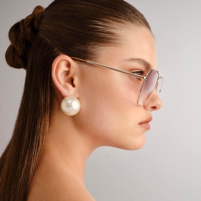 AIRE Asteroid Sunglasses - Gold, Aviator, Women's, Classic Retro Style