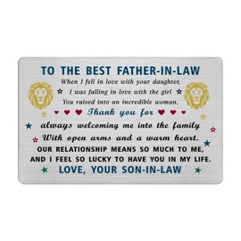 EE&YU Father in Law Christmas Card from Son in Law – Birthday, Wedding Gifts for Future Father of the Bride