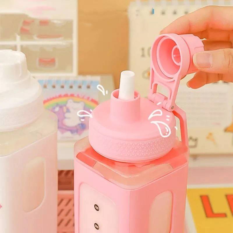 Lecute Shop Botella Agua Vaso Jugo Deportiva Gym Kawaii Termo