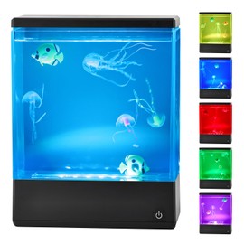 LKUA LED Jellyfish Aquarium Light - RGB Color Changing Effect, Used as a Color Changing Emotional Light for Home Decoration and Relaxation