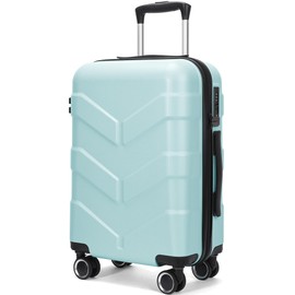 TILYMOL Hardside Carry On Luggage 22x14x9 Airline Approved with Spinner Wheels, 20-inch Carry-On Suitcase for Men & Women, Green