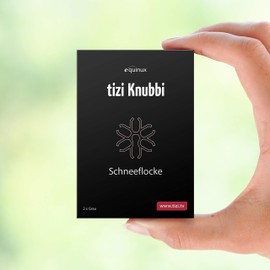 tizi Knubbi Snowflake 2 Grey Cable Tidy Bundles up to 13 Thick Cables