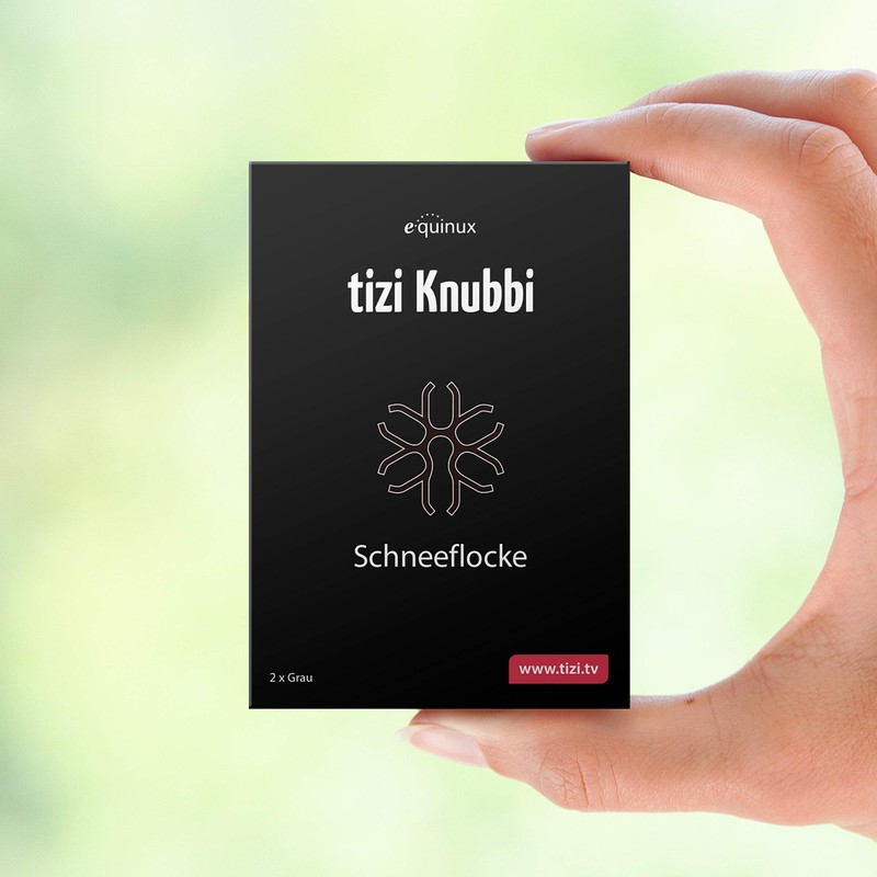 tizi Knubbi Snowflake 2 Grey Cable Tidy Bundles up to