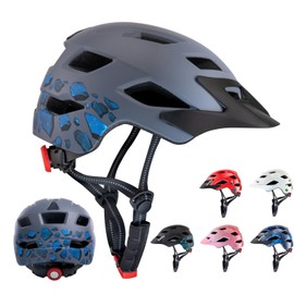 SIFVO Kids Helmet Adjustable 50-57cm for Aged 5-12, Kids Bike Helmet with Detachable Visor, Breathable and Comfortable Toddler Helmet