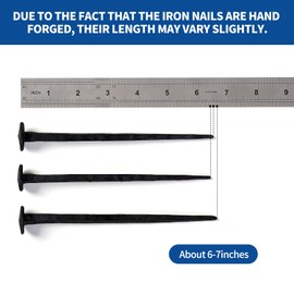 TRASEXTRA 30 Pcs Wrought Iron Decorative Nails,Jesus Cross,Confirmation Gifts,Hand Forged Nails,Hand Forged Crucifixion Nails,Iron Nails,Jesus Crucifixion Flat Head Nail (30)