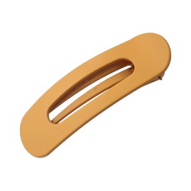 [ナカノヤ] NAKANOYA サイドバンスクリップ 1個 プラスチック 樹脂 ヘアクロー サイドクリップ サイドヘアクリップ サイドクロークリップ ヘアバンス サイド 後ろ髪 トップ 無地 シンプル くすみカラー ランドエッジ スリムオーバル ホロー カットアウト オープンフレーム マット 艶消し つや消し つやけし 大きめ 大きい ビッグ ラージサイズ Lサイズ 軽量 ナチュラル カジュアル フェミニン ヴィンテージ レトロ AMSV21 (13:MY:マスタードイエロー)