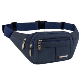 Fanny Pack for Men Women Fashionable Waist Bag for Hiking Running Traveling, Blue, Fashion