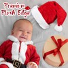 kockuu Santa Hat for Baby Red Velvet Fluffy Christmas Hat