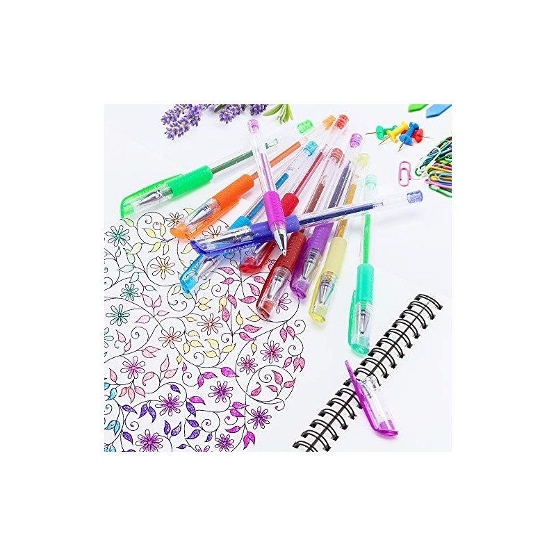 TANMIT :15.02}]} Tanmit Glitter Gel Pens, 33 Colors Neon Glitter