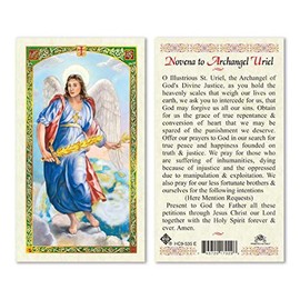 Novena to Archangel Uriel Laminated Prayer Cards -Pack of 25-