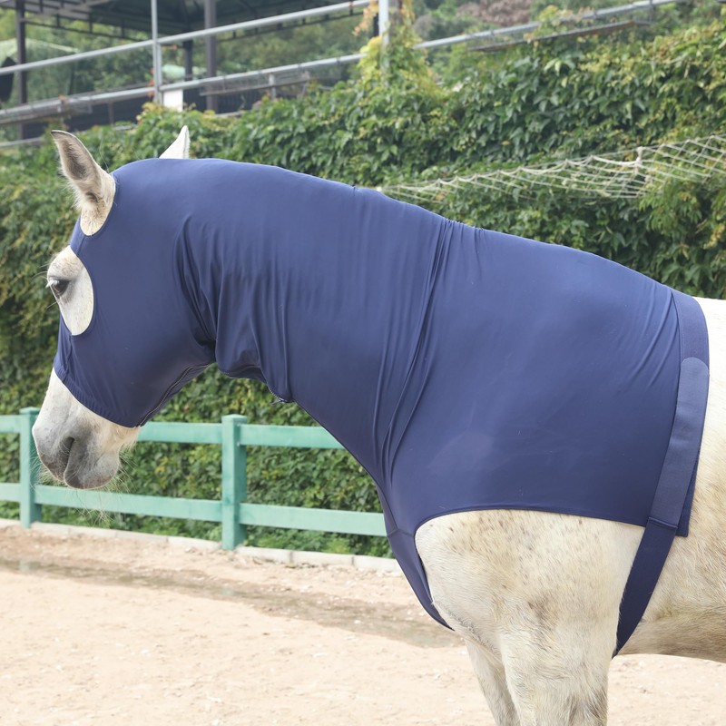 Leberna Lycra Stretch Horse Hood with Zip - Full Face