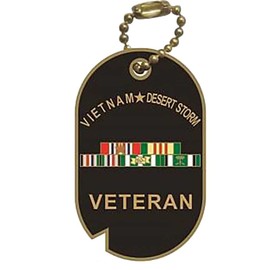 Pack of 3 Vietnam Desert Storm Veteran Dog Tag Bike Hat Cap Lapel Pin HP6081