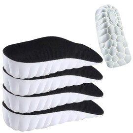 Orthopedic High Pads 2.0, Insoles Height Increase, 4D Cloud Technology Insole, Height Increase Insoles for Men/Women, Memory Foam Arch Support Insoles (Black, 3.5CM)