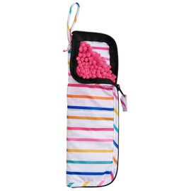 Yamazaki Sangyo 191253 Folding Casa Case, SUSU Antibacterial, S, Compatible with Standard Size Umbrellas (Max Length 9.4 inches (24 cm), Colorful Border