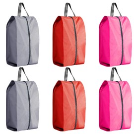 Shoe Bag Set of 6, Waterproof Shoe Bag Travel with Zip for Shoes, Clothes, Travel Accessories, Black, green, blue, travel bag