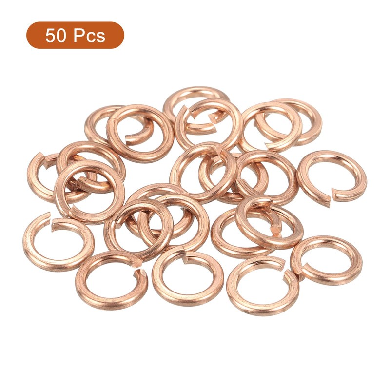 QUARKZMAN Pack of 50 Spring Washers M6 Split Disc Assortment