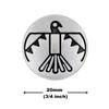 Bezelry 10 Pieces Aztec Thunderbird Metal Flat Base Screw Back
