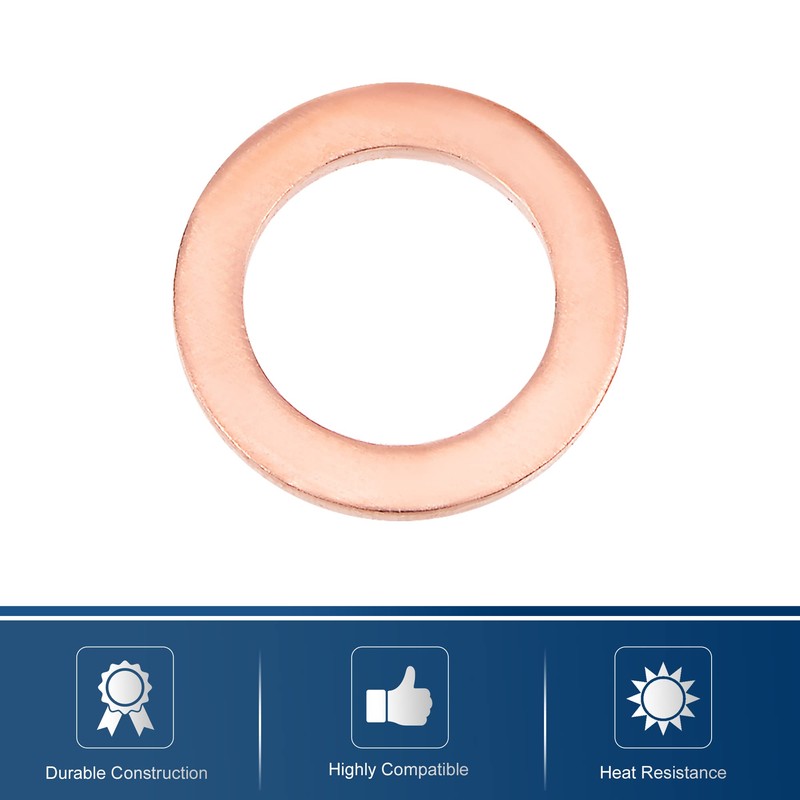 sourcing map 30 Pcs Metric M8 x 12mm x 1mm