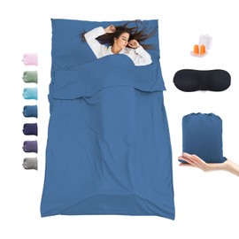 BREENHILL Sleeping Bag Liner, Camping Sheets & Travel Sheet, Hostels & Traveling Adult Sleep Sack for Backpacking, Hotels Lightweight Single & Double Camping Sleeping Bag Liners Pink