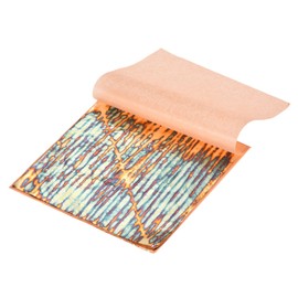 sourcing map 25 Pcs Gold Leaf Sheets 5.5" x 5.5" Imitation Gold Foil Sheets Variegated Booklet with Pattern for Crafts,Picture Frames,Nails and DIY Arts Decoration,Gold Stripes