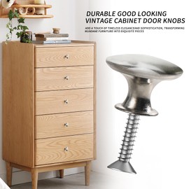Yutherfur 12PCS Sliver Cabinet Knobs Drawer Knobs 30mm Round Furniture Door Knobs Kitchen Cupboard Handles