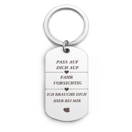 Kzikbxh Valentine's Day Men's Gifts Valentine's Day Men's Gift for Him Her Couples Women Keyring Valentine's Day Boyfriend Gift for Boyfriend, Drive carefully