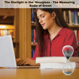 Hourglass Sand Timer 10 Minutes, High Turquoise Sand Clock 10 Min, Hand Blown Sand Watch, Large Hour Glass Sandglass, Reloj de Arena 60 minuto for Home Yoga Game Office Decor