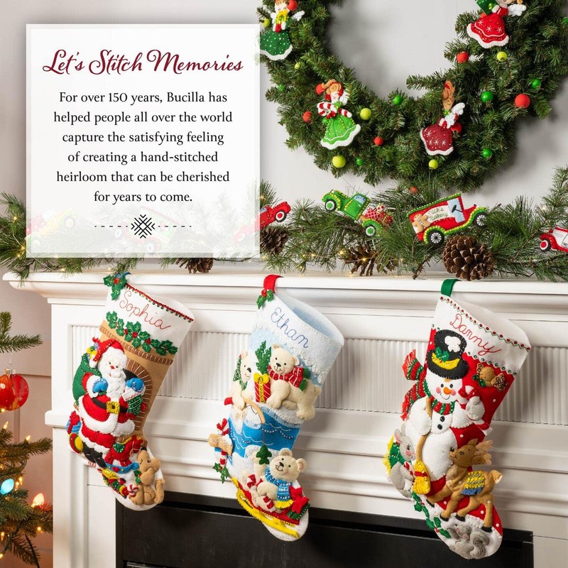 Bucilla Felt Applique 7 Piece Ornament Making Kit, Believe in
