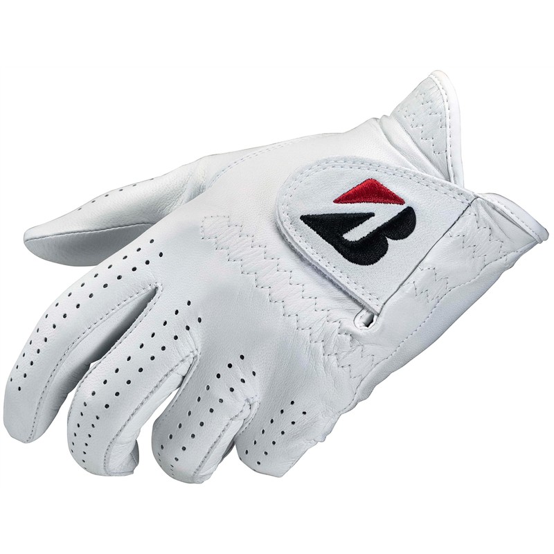 Bridgestone GL2500WH24 Men's Tour Premium Golf Gloves, White, 9.4 inches