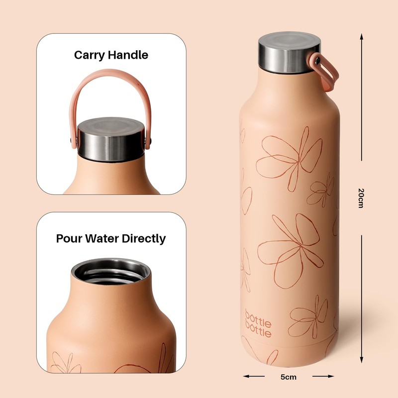 Bottle Bottle 600ml Insulated Water Bottle with Handle Hiking Drink