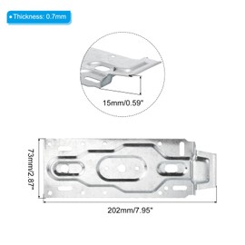 PATIKIL Air Conditioner Wall Mount Bracket, 1 Pair Indoor Internal Unit Universal Hanging Plate Hook Support Bracket Board Part Accessories for HVAC