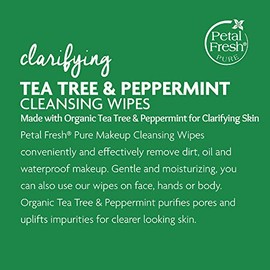 Bio Creative Lab Acne Control Cleansing Wipes, Petal Fresh Tea Tree and Peppermint, 60 Count