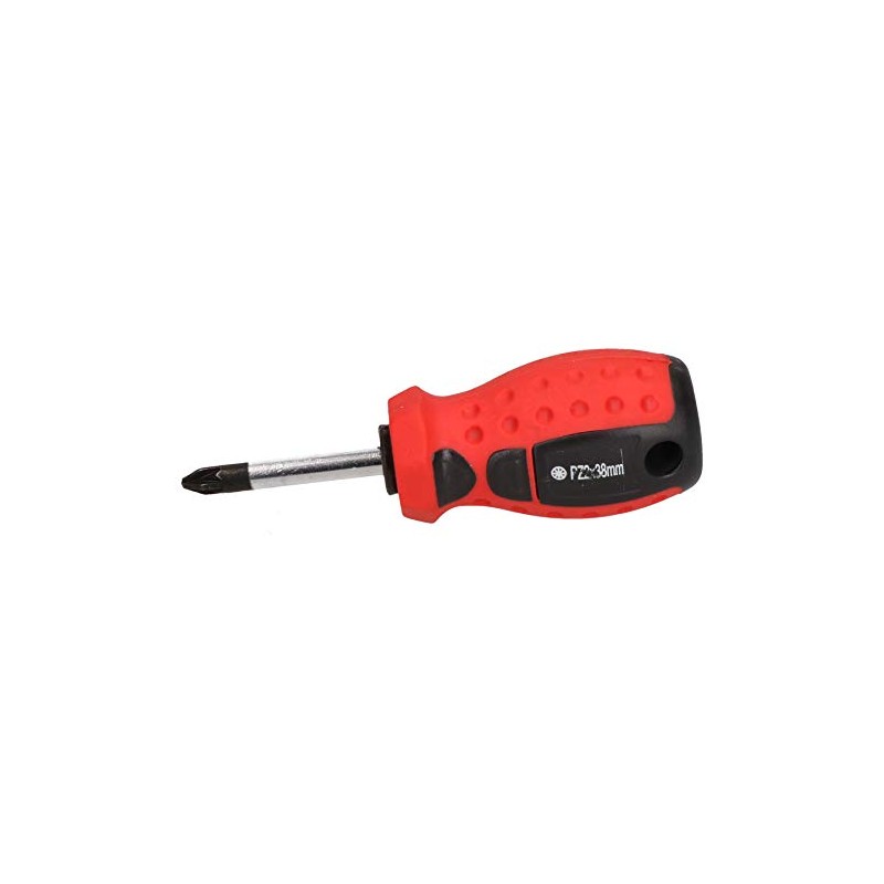 PZ2 x 38mm Pozi Stubby Screwdriver with Magnetic Tip and