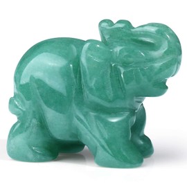 LAIDANLA 2inch Amethyst Elephant Statue Healing Polished Cute Crystal Natural Gemstone Home Room Office Desk Kitchen Decoration Figurine Gifts Mental Energy