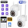 KERUI 2Pack Wireless 5MP WiFi Security Camera System Smart Outdoor