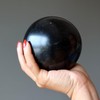 Basalt Sphere Lava Black Protection Crystal Ball 2.0-2.25 inch