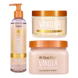 Pack Tree Hut Vainilla-exfoliante,aceite De Afeitar,whipped Vainilla