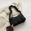 TQUXNGA Pleated Shoulder Bag, Underarm Shoulder Bag, Quilted Handbag Purse,