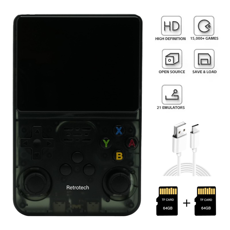 Retrotech R36S Handheld Video Game Console with Build-in 15000 Games