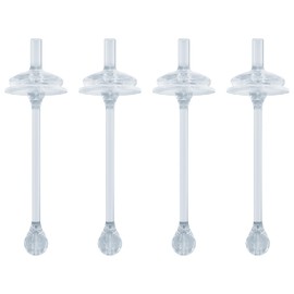 NUK Learner Cup Soft Silicone Replacement Straws, 4-Pack, BPA-free, Dishwasher-safe, Compatible with NUK Learner and Active Cups