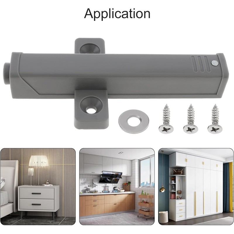 HOJLKLD Push to Open Door Latches, 16 Pack Magnetic Push