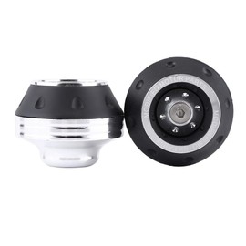 Fork Frame Slider, Motorcycle CNC Aluminium Front Wheel Fork Wheel Frame Slider Motorcycle Fall Protection Scooter Moped Wheel Crash Protector (Silver)