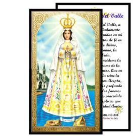 Oracion a La Santisima Virgen Del Valle Tarjeta Plastificada Y Bendecida Por Su Santidad