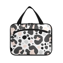 senya Toiletry Bag Travel Bag with Hanging Hook Leopard Print Cute Cheetah Makeup Cosmetic Bag Travel Organizer Water-resistant for Toiletries Accessories Shampoo Full Sized Container,L