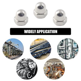 10 Pcs Nut Caps M10 Dome Cap Nuts A2 V2A Metric 304 Stainless Steel Acorn Dome Cap Nuts DIN 1587 Thread Hex Cap Nuts Domed Screws Caps for Motorcycle Bicycles Furniture Lighting Saddle